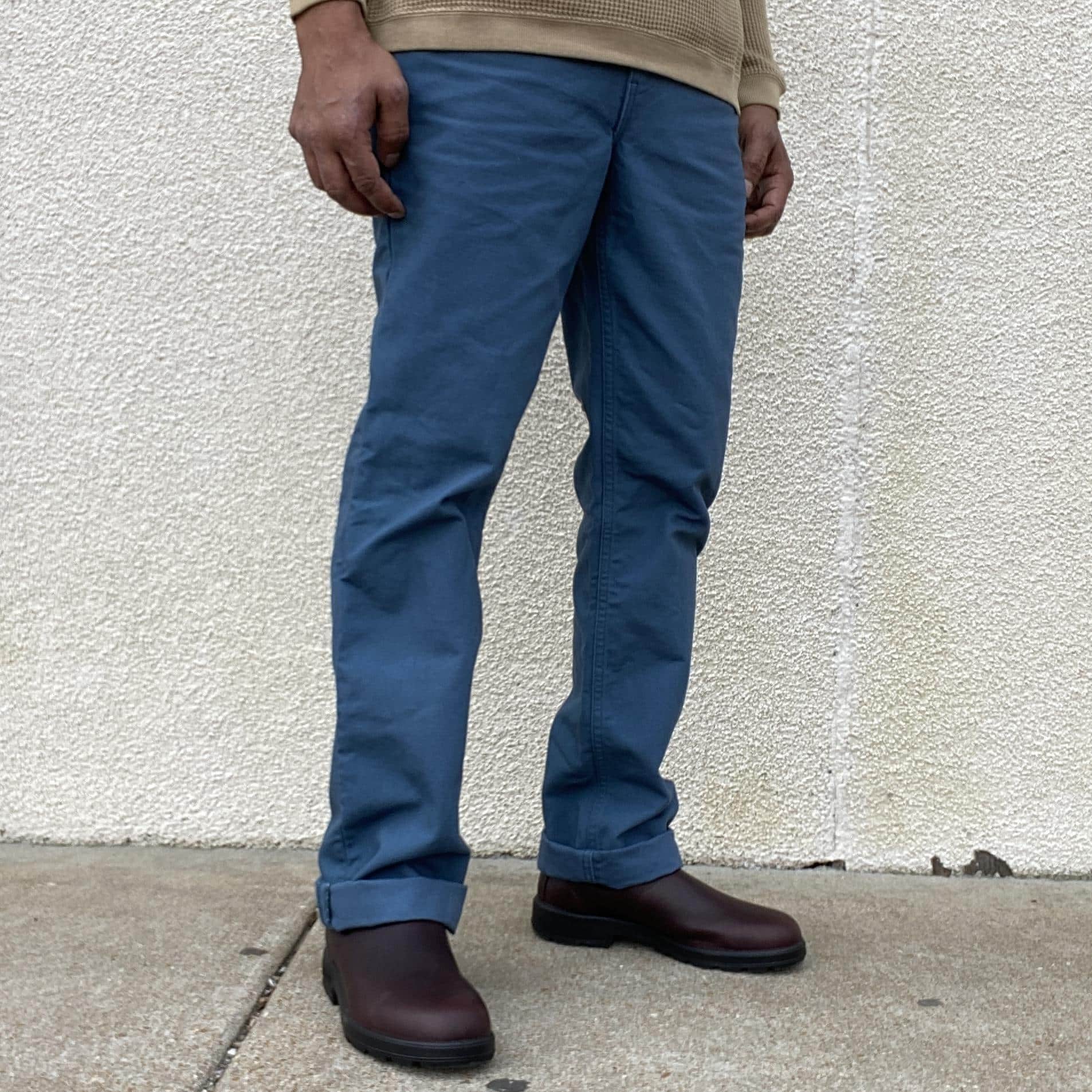 Left Field NYC Steel Blue Duck Chino - Crimson Serpents Outpost