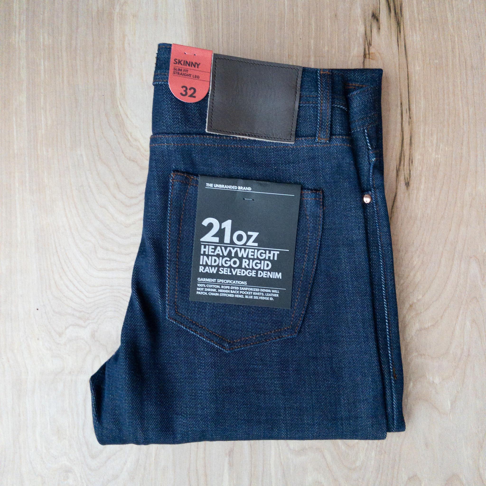 The Unbranded Brand Raw Denim Jeans - Straight 14.5oz Indigo Selvedge